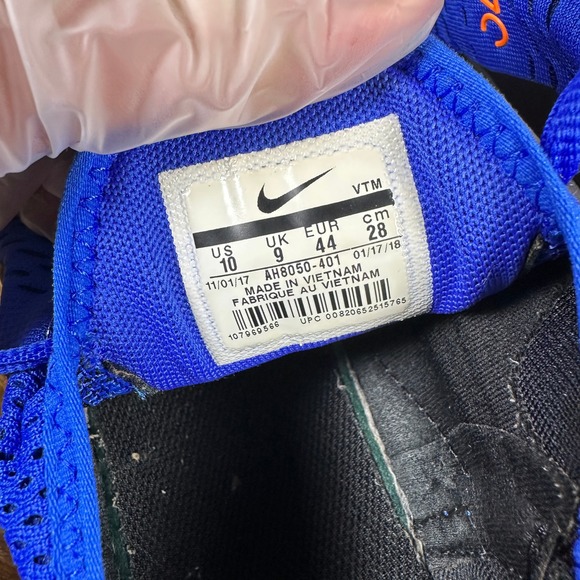 Nike Air Max 270 Blue Orange Running Shoes Sneakers Mens Size 10 AH8050-401 - Picture 6 of 8